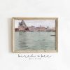 Tranh treo tường, tranh mùa đông cổ điển trang trí, Venice Oil Painting | Vintage Italian Art Print | European Decor