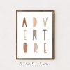 Tranh treo tường, tranh trang trí phòng bé, Adventure Nursery Print: Neutral Kids Room Decor