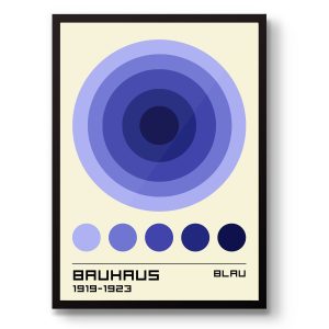 Tranh treo tường, tranh hiện đại cổ điển trang trí, Bauhaus Circles Exhibition Print, Vintage 1923 Art Museum Art Print, Abstract Minimalist Art Gift Idea, Framed Retro