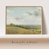 Tranh treo tường, tranh phong cảnh cổ điển trang trí, Vintage Landscape Painting | Country Landscape Art Print