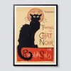 Tranh treo tường, tranh động vật cổ điển trang trí, Tournee du Chat Noir Vintage Graphic Illustration, Paris France Cat Theme Wall Art Print, Unique Decor Gift