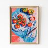 Tranh treo tường, tranh nhà bếp cổ điển trang trí, Retro Wall Art Tomato art print, Retro Kitchen Print, Trendy Wall Art, Dorm Room Decor, Aesthetic Tomatoes, Print, vegetable poster