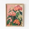 Tranh treo tường, tranh hoa phong cảnh trang trí, Hydrangea Print | Vintage Flower Print |  Art Printable | Coquette Room Decor | Hydrangeas Art | Danish Pastel Aesthetic | Farmhouse Decor