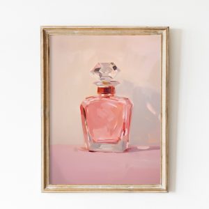 Tranh treo tường, tranh cổ điển trang trí, Retro Pink Coquette Print, Preppy Wall Art, Trendy Girl Dorm Decor, Perfume Wall Art, Funky Y2K Girly Room Painting, Vintage French Print