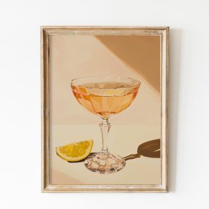 Tranh treo tường, tranh đồ uống cổ điển trang trí, Retro Cocktail Poster 70s Wall Art Vintage Drink Print Preppy Wall Art Pastel Beige Apartment Decor Bar Cart Art Alcohol Print