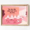 Tranh treo tường, tranh mùa đông trang trí, Pink Halloween Decor For Office, Pink Ghost Wall Art, Spooky Gift for Colleagues, Office Funny Art, Soft Pink Cute Ghost Printable Art