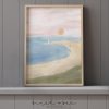 Tranh treo tường, tranh phong cảnh trang trí phòng bé, Coastal Landscape Art Print: Beach Nursery Decor