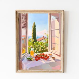 Tranh treo tường, tranh nhà bếp cổ điển trang trí, Retro Wall Art Tomato art print, Retro Kitchen Print, Trendy Wall Art, Dorm Room Decor, Aesthetic Tomatoes, Print, vegetable poster