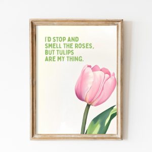 Tranh treo tường, tranh hoa trang trí, Coquette Tulips Room Decor, Pink Girly Aesthetic Art, Y2k Cute Girly Decor, Instant , Floral Decor, Funny Quote Wall Art