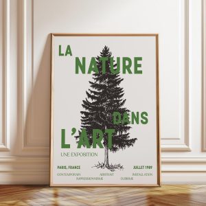 Tranh treo tường, tranh hoa trang trí, Botanical Tree Print: La Nature Dans L'Art, Paris Exhibition