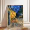 Tranh treo tường, tranh nhà bếp trang trí, Van Gogh Cafe Terrace at Night Print: Arles, France - Museum Quality