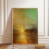 Tranh treo tường, tranh hiện đại trang trí, William Turner Sunset Abstract Painting: Fine Art Print, Canvas or Framed