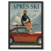 Tranh treo tường, tranh mùa đông phong cảnh trang trí, Après Ski Print, Vintage Photography Poster, Ski Sports Decor, Mountain and Snow Wall Art