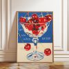 Tranh treo tường, tranh nhà bếp trang trí, Cherry Art Print: Modern Kitchen Cafe Wall Decor