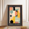 Tranh treo tường, tranh hiện đại trang trí, Bauhaus Geometric Print: December 1988 Munich Exhibition Poster