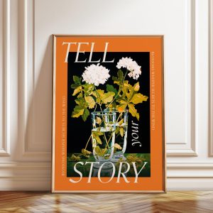 Tranh treo tường, tranh hoa trang trí, Blossoms Still Life Art Print: Floral Botanical Wall Decor