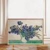 Tranh treo tường, tranh hoa trang trí, Van Gogh Irises Print: Post-Impressionist Floral Art, Elegant Home Decor