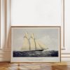 Tranh treo tường, tranh biển cổ điển trang trí, Schooner Cambria 1870s Racing Ship Print: Vintage Nautical Art