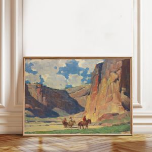 Tranh treo tường, tranh phong cảnh trang trí, Canyon de Chelly Art Print: Edgar Alwin Payne, American West Landscape