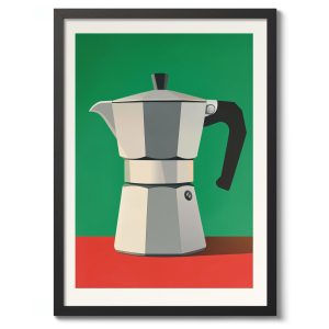 Tranh treo tường, tranh đồ uống nhà bếp trang trí, Mocha Pot Print, Kitchen Coffee Poster, Graphic Wall Art Decor Gift