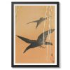 Tranh treo tường, tranh mùa đông phong cảnh trang trí, Two Crows by Ohara Koson, Japanese Print, Wall Art Poster, Traditional Woodblock Decor, Bird Art, Winter Gift