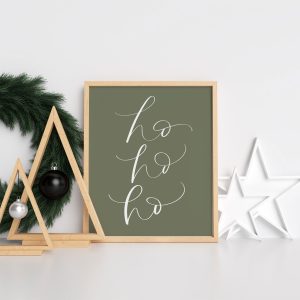 Tranh Biển hiệu 'Ho Ho Ho', Phong cách Boho, Trang trí Giáng Sinh