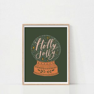 Tranh Quả cầu tuyết Giáng Sinh, Tranh Quote 'Holly Jolly'