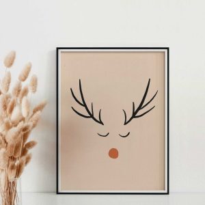 Tranh Tuần lộc Giáng Sinh (Rudolph), Phong cách Tối giản, Boho