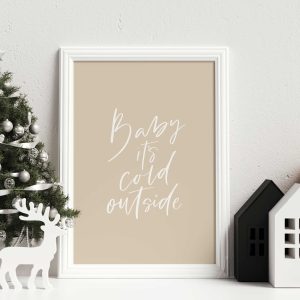 Tranh Giáng Sinh Tông màu Trung tính, Tranh Quote, Trang trí Hiện đại