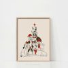 Tranh Chó bên Cây thông Noel, Trang trí cho Người yêu Chó, Quà tặng 'Dog Mom'