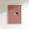 Tranh treo tường, tranh hiện đại trang trí phòng bé, Minimalist Nursery Wall Art Stork and Baby Illustration Nursery Print Pink Nursery Art African American Girl Nursery Printable Vintage Quilt