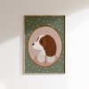 Tranh treo tường, tranh động vật trang trí phòng bé, Cavalier King Charles Spaniel Print Vintage Aesthetic Nursery Abstract Vintage Painting Girl's Room Cavalier Dog Art Puppy Nursery Decor