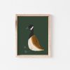 Tranh treo tường, tranh trang trí phòng bé, Canada Goose Art Print Silly Goose Wall Art Cute Goose Poster Dark Green Boy Nursery Decor Goose Printable Kids Room Goose Moody Nursery Art