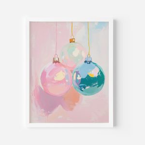 Tranh Châu trang trí Giáng Sinh (Màu Pastel), Poster Lễ hội, Trang trí Hợp thời