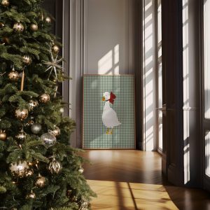 Tranh treo tường, tranh Giáng sinh phong cảnh trang trí, Kids Festive Holiday Print Cottagecore Holiday Print Nursery Holiday Decor Vintage Style Christmas Wall Art Trendy Holiday Decor Goose Print