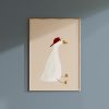 Tranh treo tường, tranh phong cảnh động vật trang trí, Silly Goose Art Cute Goose Poster Sports Nursery Decor Baseball Hat Toddler Boy Art Goose Print Baseball Room Decor Farm Animal Printable