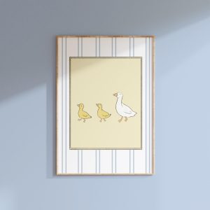 Tranh treo tường, tranh phong cảnh trang trí phòng bé, Duck Duck Goose Art Silly Goose Decor Playful Kids Art Duck Print Farm Nursery Decor Toddler Room Poster Playroom Printable Geese Print