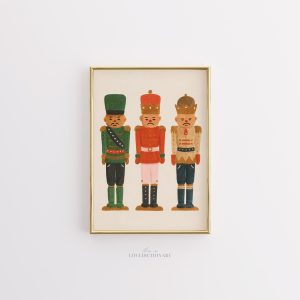 Tranh Lính chì Kẹp hạt dẻ, Tranh Lính đồ chơi Vintage, Trang trí Retro Preppy