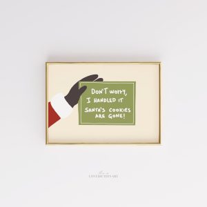 Tranh Quote 'Santa Cookies Humor' (Bánh quy cho Santa) Vui nhộn, Phong cách Bắc Âu