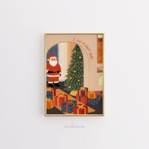 Tranh Ông già Noel trong Phòng khách, Cây thông và Quà, Quote 'I Did a Great Job', Poster Cảnh Ấm cúng
