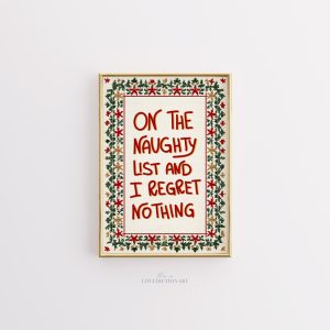 Tranh Thêu 'Naughty List Humor' (DS Hư hỏng), Phong cách Bắc Âu