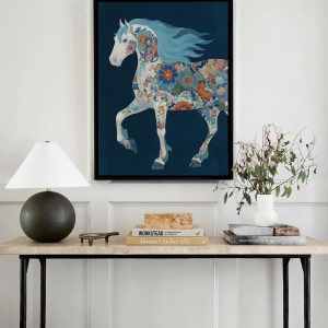 Tranh treo tường, tranh trang trí, năm mới, Ngựa trừu tượng nghệ thuật phong cách nghệ thuật cao cấp – tạo không gian ấm cúng