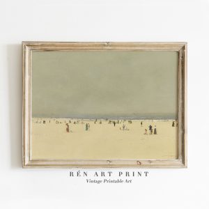 Tranh treo tường Antique Coastal painting Printable Wall Art  Vintage Beach