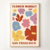 Tranh treo tường, tranh hoa trang trí, Flower Market Art Print, Flower Market, Flower Market Poster, San Francisco
