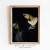 Tranh treo tường Moody Mythology Printable Wall Art  Night and Her Daughter Sleep Print