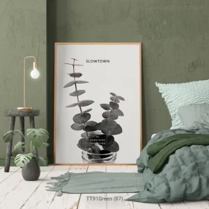 Tranh Treo Tường Bộ Lá Cọ Nhiệt Đới Cận Cảnh - Tranh Thực Vật Botanical Tươi Mát, phong cách Bắc Âu