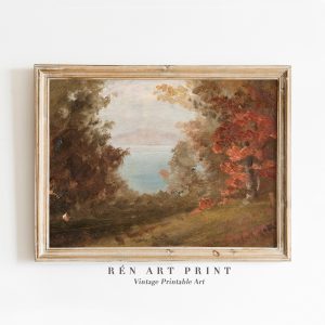 Tranh treo tường Vintage Autumn Print DIGITAL Download  Fall Landscape