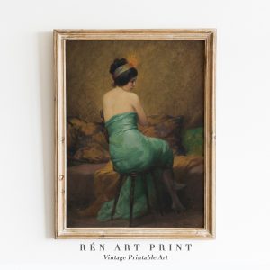 Tranh treo tường Vintage Woman Portrait Painting  Victorian Lady Wall Art  Woman Portrait Wall Art