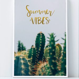 Tranh treo tường Cây Xương Rồng Summer Vibes phong cách Bắc Âu