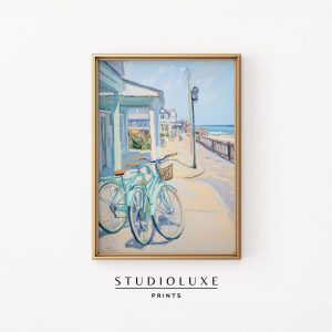 Tranh treo tường Beach Cruiser Painting - Coastal Wall Art